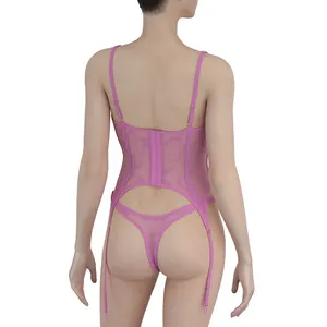 Ladies Custom Transparent Mesh Underwear Push-up Wholesale Sexy Hot Bra And Panty Set