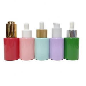 Luxury Colorful Glass Dropper <b>Bottle</b> 30ml 50ml Essential Oil Serum Glass <b>Bottle</b> Empty Cylinder Glass Dropper <b>Bottle</b> With <b>Box</b> - Product Image 1