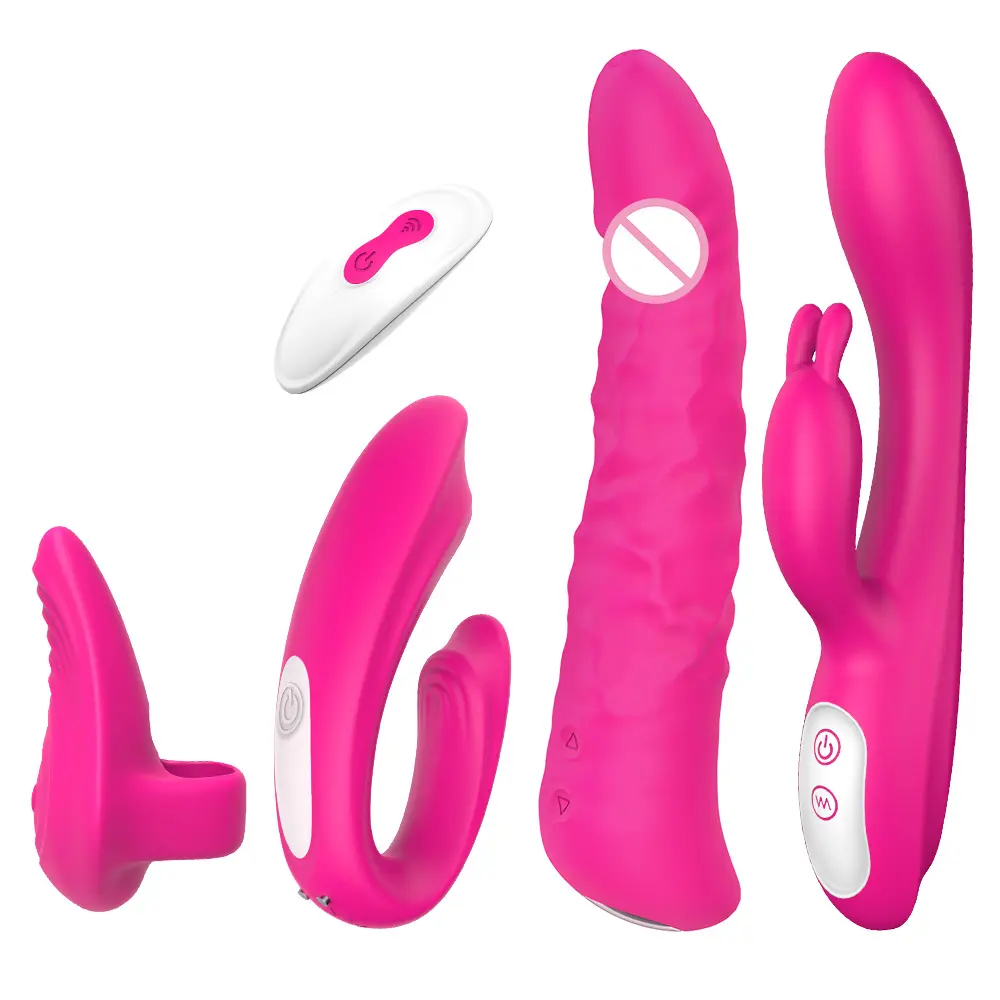 Il vibratore del coniglio del dildo del dito di forma di u gioca i giocattoli adulti del sesso del vibratore del clitoride del punto g del sesso per la donna
