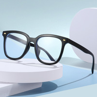 QUEJOEY Nuevas gafas cuadradas negras vintage para hombres y mujeres, gafas ópticas con bloqueo de luz azul, listas para prescripción médica, transparentes