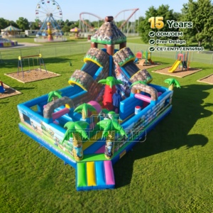 Casa de Brinco Inflable <span class=keywords><strong>Minecraft</strong></span> con Certificación CE, Equipo de Juegos Comercial de PVC con Tobogán y Escalador para Carnavales - Product Image 5