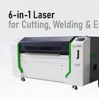 Machine de découpe laser à fibre JQLASER en promotion, machine de gravure laser CO2 pour bois et acier, machine laser 6-en-1, 1200W 150W