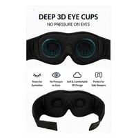 Masque de sommeil sans fil Bluetooth avec écouteurs intégrés, masque contour 3D pour les yeux avec haut-parleurs ultra-fins, rechargeable pour les voyages