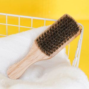 Cepillo para Barba de Cerdas de Jabalí y Nylon con Mango de Madera para Hombre, Venta Directa de Fábrica, Cepillo para Peinar el Cabello - Product Image 5