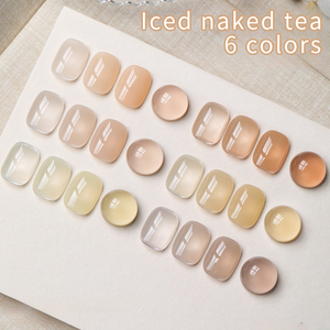 XEIJAYI Nouvelle Série Populaire de Vernis à Ongles Gel Transparent Effet Glacé Nude, Liquide Longue Durée pour <span class=keywords><strong>Manucure</strong></span> Française DIY en Salons - Product Image 4