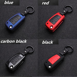 ABS Carbon Fiber Silicone Car Key Cover Protector Case for Audi <b>A3</b> A4 A5 C5 C6 8L 8P B6 B7 B8 C6 RS3 Q3 Q7 TT 8L 8V S3 Keychain - Product Image 1