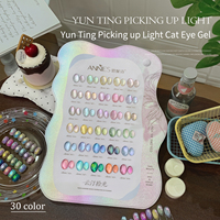 Ennis 30 Couleurs 5g Gel Vernis à Ongles Effet Œil de Chat 2026 Nouveau Kit Gel Ongles Effet Aurore Cat Eye Nécessite une Lampe UV pour Sécher