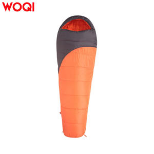 Saco de Dormir Woqi Tipo Momia para 3 Estaciones, Longitud Estándar, Transpirable, de Poliéster, Color Naranja, para Adultos, Senderismo y Camping - Product Image 3