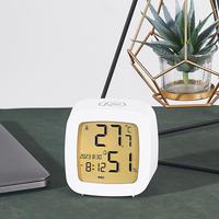Jam Alarm meja kantor pintar Mini Digital Multifungsi, jam Alarm dengan suhu dan kelembaban tahan lama digunakan