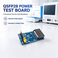 Carte de test d'alimentation QSFP28 3,3 V CC, dispositif de vieillissement pour transceiver optique 100G, pour la vérification et les tests d'interconnexion des centres de données
