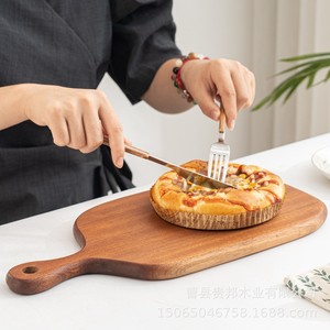 Planche à pizza en bois Guibang, forme irrégulière, durable, pour la maison, les restaurants, les fêtes, le service de steaks, de sushis et de desserts - Product Image 4