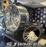 Jantes forgées SJ Custom 6061-T6 en 2 parties, à déport profond, de 20 à 26 pouces, 5x120, pour Cadillac Deville, Chevy Chevelle
