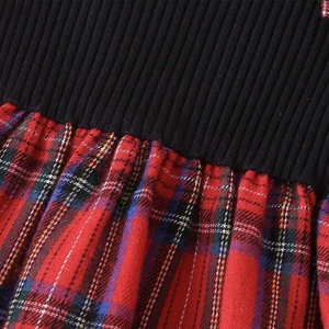 Vestiti del bambino della ragazza 1 anno vecchio nero cotone a maniche lunghe vestito dalla principessa delle ragazze del vestito del bambino di compleanno - Product Image 4