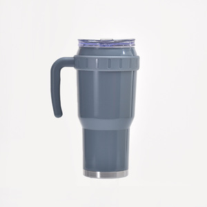 Grande tasse de voiture isotherme en acier inoxydable écologique de 40 oz avec poignée et couvercle anti-débordement pour la rentrée scolaire - Product Image 3
