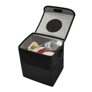 Bote de basura plegable impermeable para coche, con tapa y bolsillos de almacenamiento, novedad de <span class=keywords><strong>Amazon</strong></span> - Product Image 5