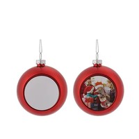 도매 승화 블랭크 맞춤형 사진 장식품 6가지 색상 DIY 80mm 크리스마스 볼