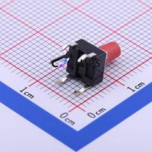 SKHHQNA010 Tactile Switch Through hole Component (THT),6x6mm Switch Single Pole Single Throw Round Button Through Hole 6mm - Product Image 2