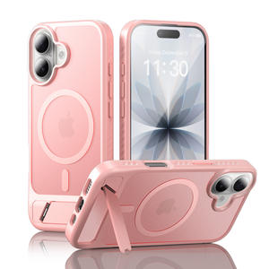 Funda Protectora para Teléfono de TPU y PC con Carga Inalámbrica Magnética, Translúcida Mate, Resistente a Golpes, con Soporte para iPhone 15 16 17 Pro Max - Product Image 1