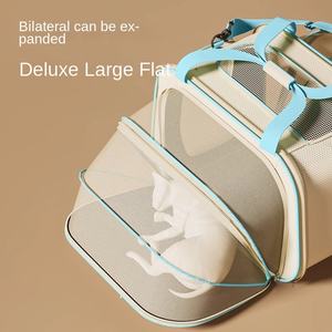 고양이 가방 나가는 휴대용 옥스포드 친환경 패션 솔리드 고양이 배낭 작은 개 강아지 대용량 크로스 바디 안티 스트레스 - Product Image 2