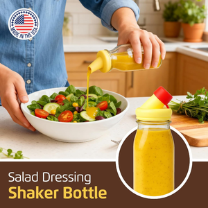 Bouteille à <span class=keywords><strong>shaker</strong></span> pour vinaigrette 12 oz, carafe avec bec verseur en silicone, couvercle anti-effraction, compatible lave-vaisselle, récipient pour sauces et outils à <span class=keywords><strong>salade</strong></span> - Product Image 6