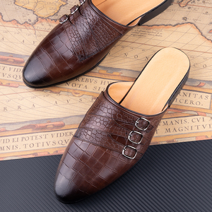 <span class=keywords><strong>Sandales</strong></span> d'été pour <span class=keywords><strong>hommes</strong></span> en <span class=keywords><strong>cuir</strong></span> véritable imprimé, respirantes, avec doublure en PU, séchage rapide, pour le printemps, l'automne et l'été – Grande Vente - Product Image 4