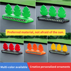 2 в 1, Имитация листового декора приборной панели и парковочной пластины, Забавный аксессуар для движущегося автомобиля с временным номером - Product Image 5