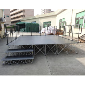 Plataforma de escenario portátil ligera para escenario de boda con pasamanos - Product Image 2