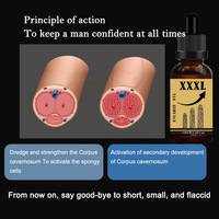 Accélération de la circulation sanguine, amélioration de la vitalité et prolongation du temps, soin de massage doux pour la zone intime masculine, huile essentielle XXXL