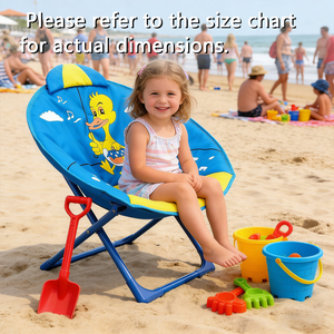 <span class=keywords><strong>Chaise</strong></span> pliante Oxford d'extérieur pour enfants, portable, confortable et idéale pour le camping, les pique-niques et les plages, pour les enfants - Product Image 2