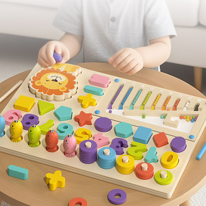 New Arrival 8 in 1 Fishing Figure Shape Match Learning 3D Puzzle Board Game Educational Sensory Montessori Toys Kids Boys Girls - Product Image 2
