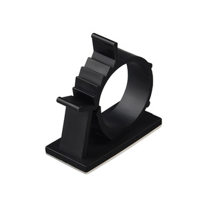 Cable Management Bracket Adjustable Adhesive Wall Mount For Earphone Electric Wire Storage Holder Rectangle <b>Plastic</b> Type - Product Image 1