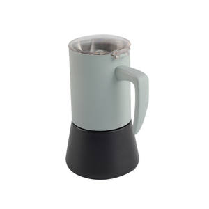 2/4/6/10 tasses à expresso, couvercle en plastique, compatible avec les plaques à induction, cafetière moka en acier inoxydable - Product Image 3