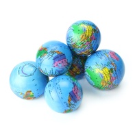 Monde Globe Terre Carte Boule Terre Boule Pu Balle Anti-Stress Jouets Soulagement Du Stress Thérapeutique Jouets Éducatifs, 2.5/3/4 Pouces Ou Personnalisé