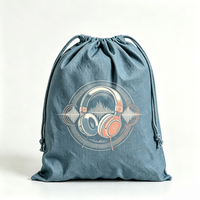 Pochette à cordon en toile personnalisée avec motif de dessin animé, écologique, réutilisable, anti-poussière, pour emballages de mariage, cadeaux de fête, souvenirs
