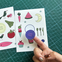 Hoja de Pegatinas de Vinilo Autoadhesivas, Resistentes al Agua, Ecológicas, Personalizadas, Duraderas, Reciclables, Coloridas, de Diferentes Formas, para Niños