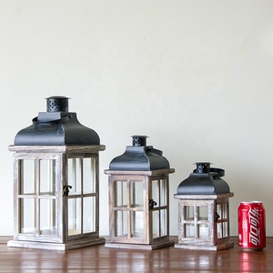 Vintage <strong>Wooden</strong> <strong>Lantern</strong> Decorative Holiday Candle Holder <strong>Lantern</strong> - Product Image 5