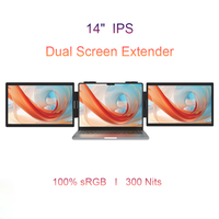 Moniteur portable double écran IPS LCD 14 pouces 300 nits 60 Hz, directement de l'usine