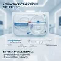 Kit de cathéter veineux central à double lumière jetable (CVC) – Instruments chirurgicaux stériles pour usage vétérinaire en soins intensifs canins