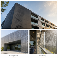 Panneau décoratif en métal perforé en aluminium, écran découpé au laser, cloison pour mur intérieur/extérieur, façade de bâtiment