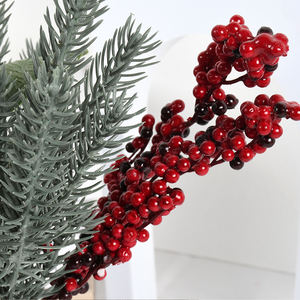 <span class=keywords><strong>Petit</strong></span> arbre de Noël artificiel de 30cm avec des décorations de bureau chaudes <span class=keywords><strong>en</strong></span> matériau PE de fleur de simulation dorée pour Noël - Product Image 5