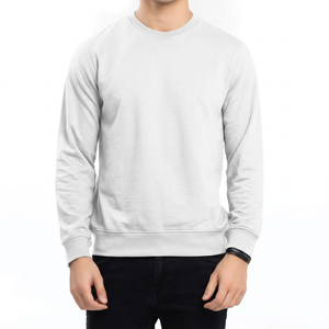 เสื้อสเวตเชิ้ตผู้ชายผ้าฝ้ายฟลีซ 100% ระบายอากาศได้ดี พร้อมโลโก้ด้านหน้าแบบกำหนดเอง ดีไซน์มีซับใน ทนทานและเป็นมิตรกับสิ่งแวดล้อม - Product Image 1