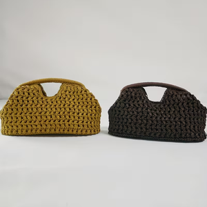 Elegante Borsa a Tracolla Intrecciata da Donna, Pochette <span class=keywords><strong>in</strong></span> Paglia, Borsa da Spiaggia <span class=keywords><strong>in</strong></span> <span class=keywords><strong>Rafia</strong></span> alla Moda, Nuova Borsa Versatile Estiva da Donna - Product Image 1