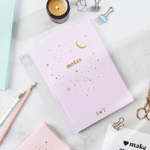 LABON Candy Color A5 <strong>Hardback</strong> Cover Gold Foil Personalised Design Constellation Lined Pastel Colors Aesthetic A5 <strong>Notebook</strong> - Product Image 6