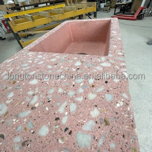 Dalles <span class=keywords><strong>de</strong></span> terrazzo multicolores tendance, <span class=keywords><strong>terrasse</strong></span> rose, pierre artificielle, lavabo, évier <span class=keywords><strong>de</strong></span> cuisine, plan <span class=keywords><strong>de</strong></span> travail, dessus <span class=keywords><strong>de</strong></span> meuble, <span class=keywords><strong>dalle</strong></span> <span class=keywords><strong>de</strong></span> terrazzo polie - Product Image 3