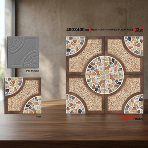 Dalles de pavage de jardin en ardoise rouilleuse antidérapante 40x40 pour extérieur, qualité supérieure, en porcelaine robuste, pour la première classe. - Product Image 1