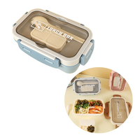 Lonchera de Plástico PP Ecológica, Apta para Alimentos, Estilo Japonés, con Logotipo Personalizado, Apta para Calentar, para Niños y Recién Nacidos