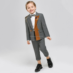 Costume de mariage pour garçons enfants vin rouge scène Performance costume formel enfants école costume enfants anniversaire cérémonie chœur Costume - Product Image 2