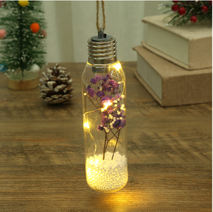 Boule de Noël transparente lumineuse LED de simulation créative Nouveau pendentif de décoration d'arbre de Noël Décorations de Noël créatives - Product Image 5