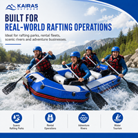 Bateau de rafting gonflable commercial en PVC 1,2 mm, robuste, pour la navigation en eaux vives, les parcs de rafting et les flottilles de location