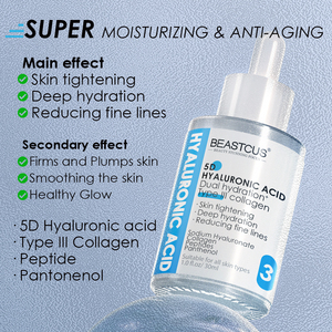 Sérum pour le visage coré<span class=keywords><strong>en</strong></span> avec peptide et mucine d'escargot pour lutter contre le vieillissement, hydrater, nourrir, collagène, acide hyaluronique, sérum anti-âge - Product Image 2